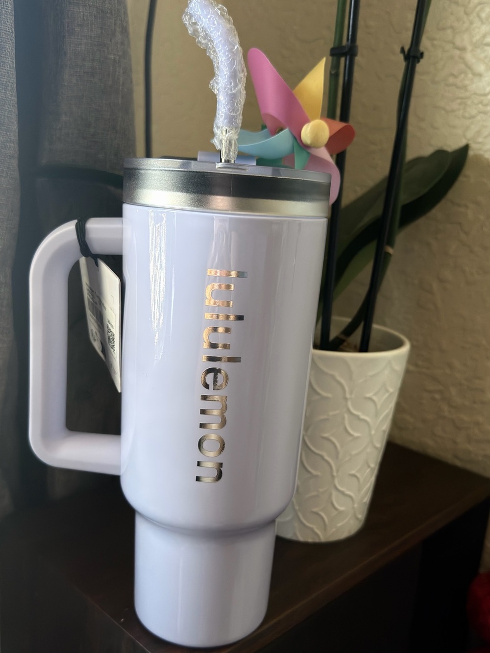 lululemon athletica Insulated Tumbler 40oz - White with Silver Lid Accents